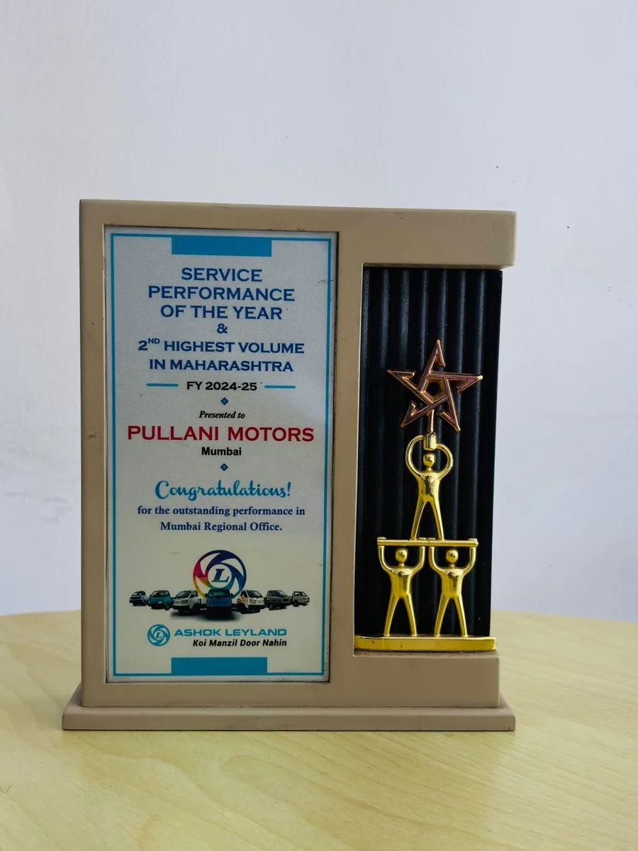 Ashok Leyland Western Region — Outstanding Dealer Principal Recognition