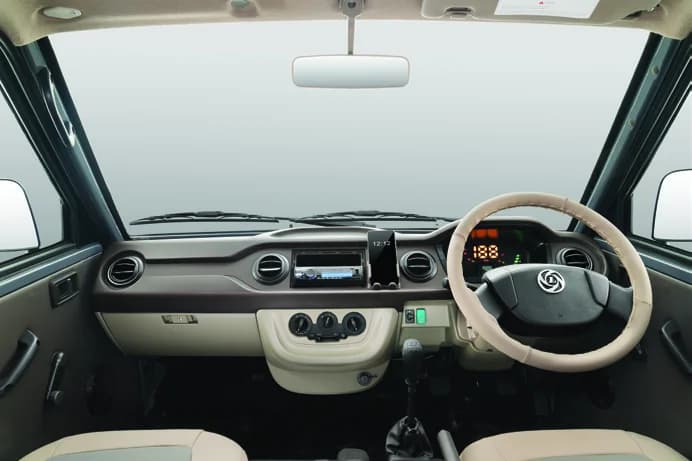 SAATHI cabin and dashboard, from the official brochure